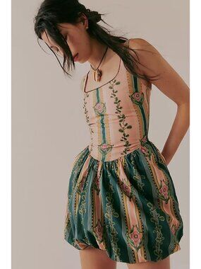 Free People Agua Bendita Mika Mini Dress Feminine Fairy Coquette Womens XS